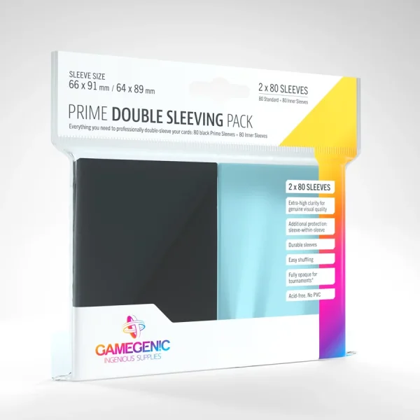 Gamegenic Prime Double Sleeving Pack Standardgröße (2x80 Stück)